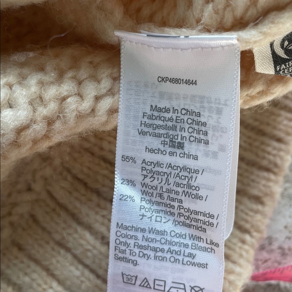 Madewell Cable Ashmont Cardigan Sweater Heather Powder - Picture 13 of 15